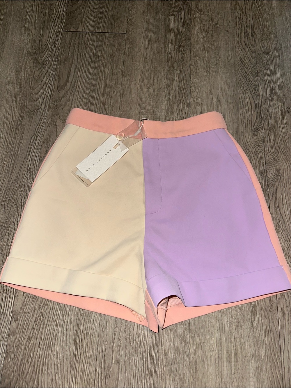 NWT Endless Rose Color Block High Waisted Shorts Women’s Sz Small